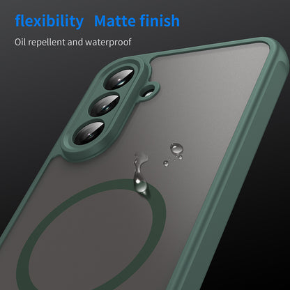 MagSafe Case for Samsung Galaxy A56 A566, Techsuit, HaloFrost II, Green