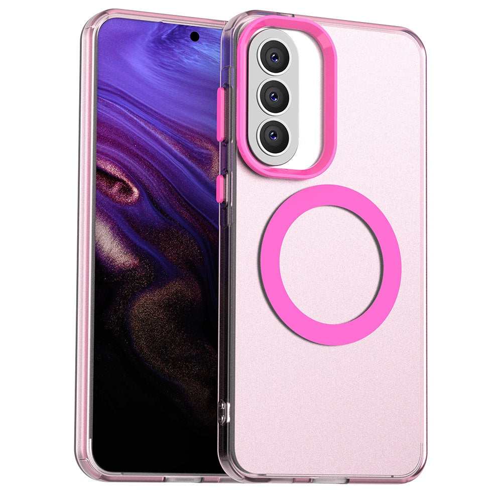 Housse MagSafe pour Samsung Galaxy A57 5G, Techsuit, CandyCase, Rose.