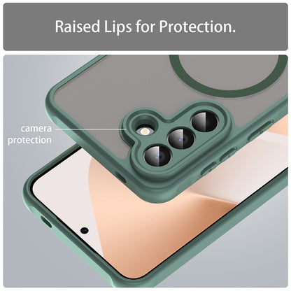 Coque MagSafe pour Samsung Galaxy A57 5G, Techsuit, HaloFrost II, Vert