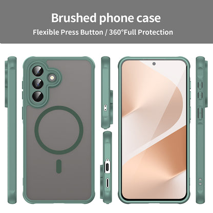Coque MagSafe pour Samsung Galaxy A57 5G, Techsuit, HaloFrost II, Vert