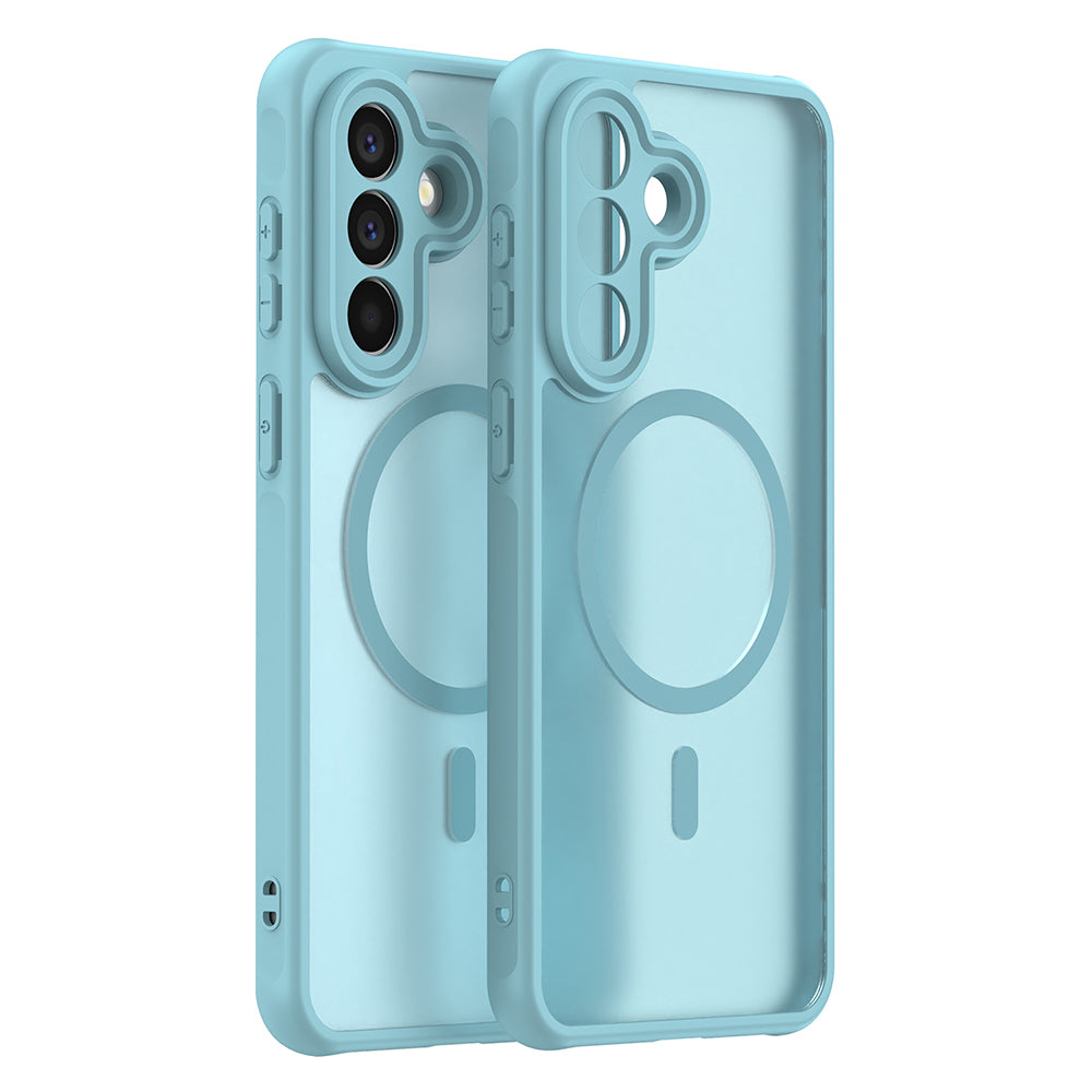 Coque MagSafe pour Samsung Galaxy A57 5G, Techsuit, HaloFrost II, Vert Clair