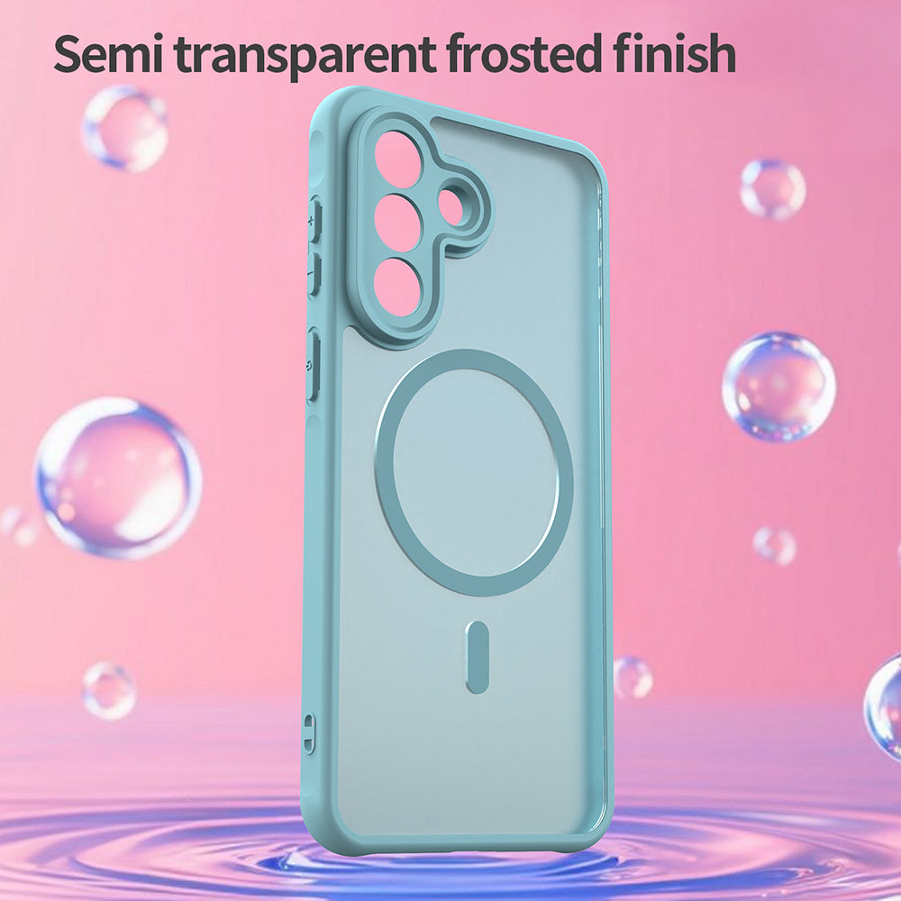 Coque MagSafe pour Samsung Galaxy A57 5G, Techsuit, HaloFrost II, Vert Clair