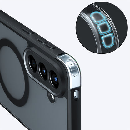 Étui MagSafe pour Samsung Galaxy A57 5G, Techsuit, PureFrost, Noir Satiné