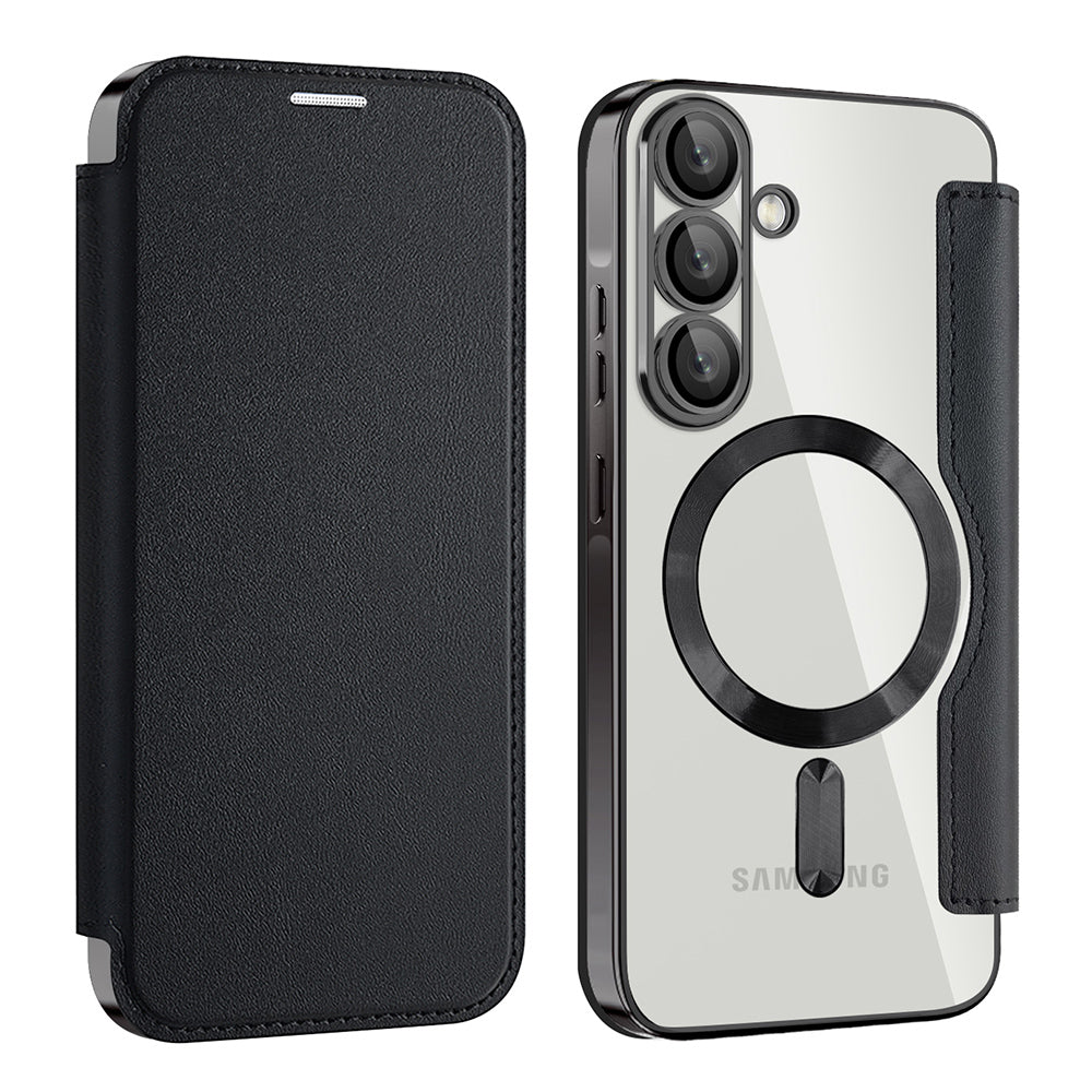 Étui MagSafe pour Samsung Galaxy A57 5G, Techsuit, SmartMag Book, Noir