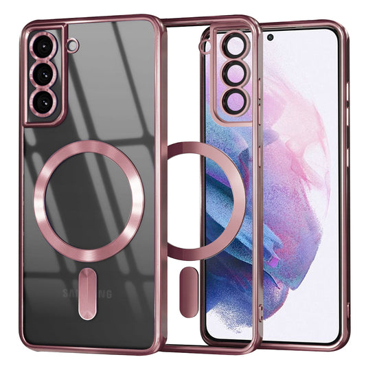 Coque MagSafe pour Samsung Galaxy S21+ 5G G996, Techsuit, Luxury Crystal, Rose