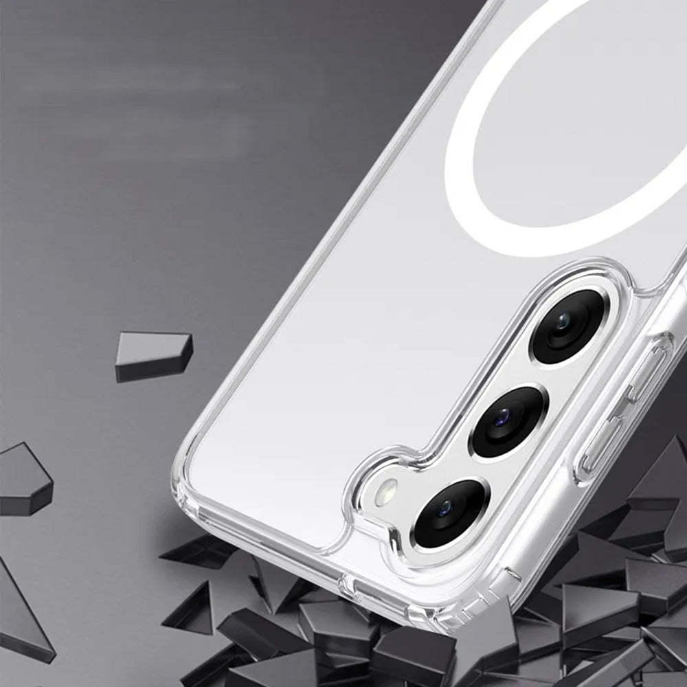 Coque MagSafe pour Samsung Galaxy S22 5G S901, Techsuit, Pro, Transparente