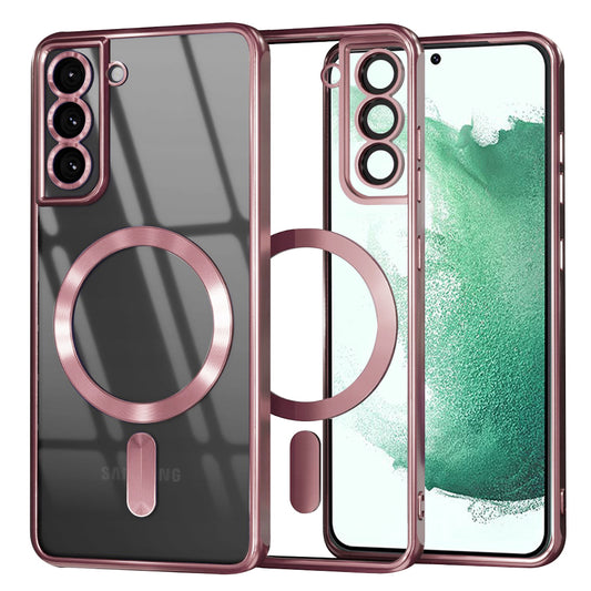 Coque MagSafe pour Samsung Galaxy S22+ 5G S906, Techsuit, Luxury Crystal, Rose