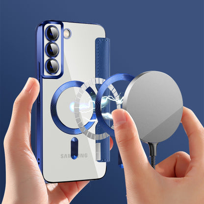 MagSafe Case for Samsung Galaxy S22+ 5G S906, Techsuit, SmartMag Book, Blue