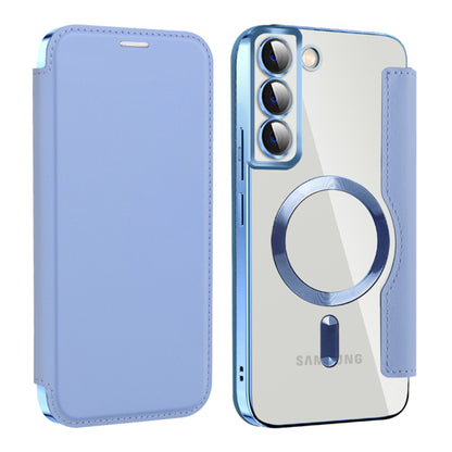 Coque MagSafe pour Samsung Galaxy S22+ 5G S906, Techsuit, SmartMag Book, Bleu