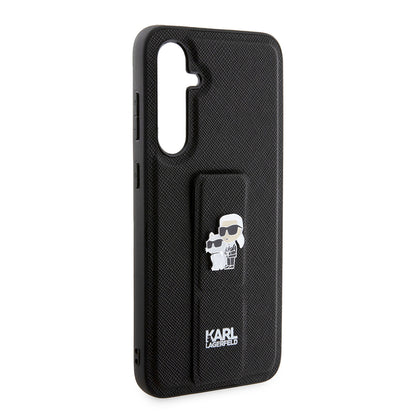 Étui MagSafe pour Samsung Galaxy S23 FE S711, Karl Lagerfeld, Saffiano Gripstand Karl & Choupette, Bleu