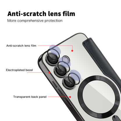 Coque MagSafe pour Samsung Galaxy S23 FE S711, Techsuit, SmartMag Book, Noire