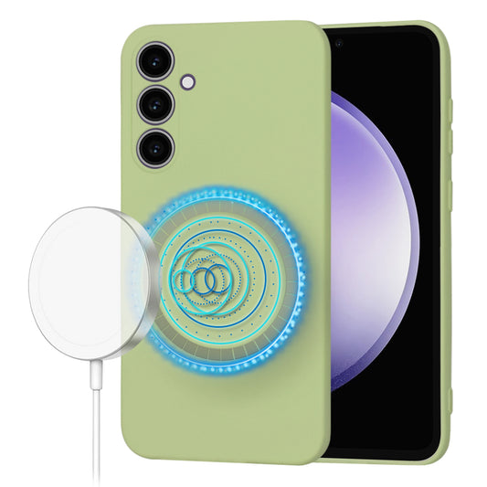 Coque MagSafe pour Samsung Galaxy S23 FE S711, Techsuit, SoftFlex, Matcha