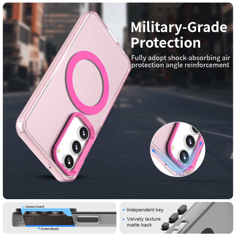 Coque MagSafe pour Samsung Galaxy S23+ S916, Techsuit, CandyCase, Rose