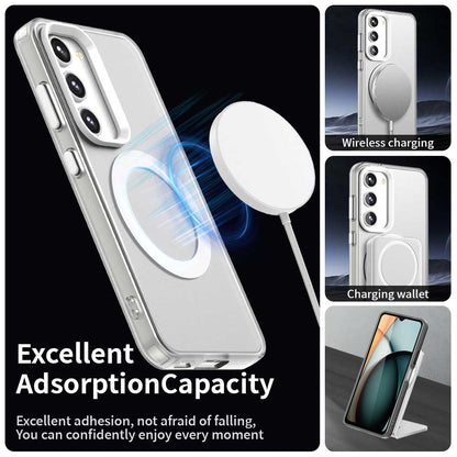 Coque MagSafe pour Samsung Galaxy S23 S911, Techsuit, CandyCase, Blanche