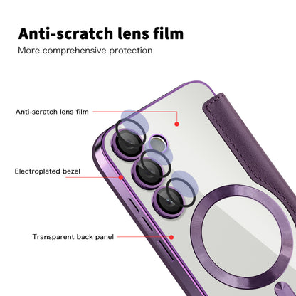 MagSafe Case for Samsung Galaxy S23 S911, Techsuit, SmartMag Book, Purple