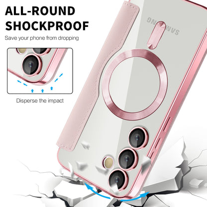 MagSafe Case for Samsung Galaxy S23 S911, Techsuit, SmartMag Book, Pink