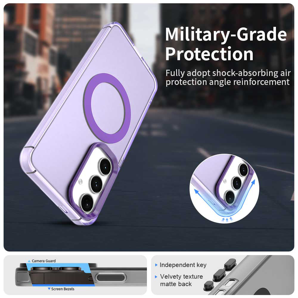 Coque MagSafe pour Samsung Galaxy S24 FE S721, Techsuit, CandyCase, Violet