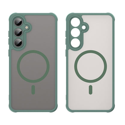 Coque MagSafe pour Samsung Galaxy S24 FE S721, Techsuit, HaloFrost II, Vert
