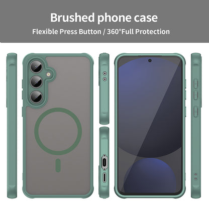 Coque MagSafe pour Samsung Galaxy S24 FE S721, Techsuit, HaloFrost II, Vert