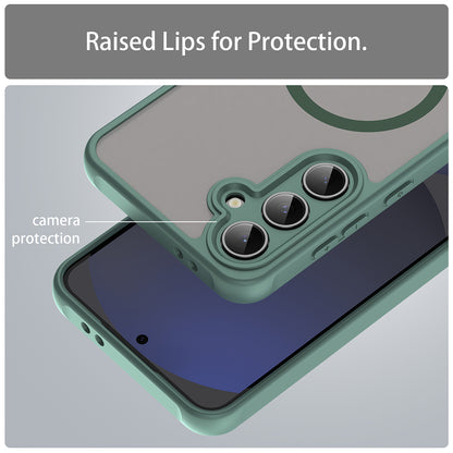 Coque MagSafe pour Samsung Galaxy S24 FE S721, Techsuit, HaloFrost II, Vert