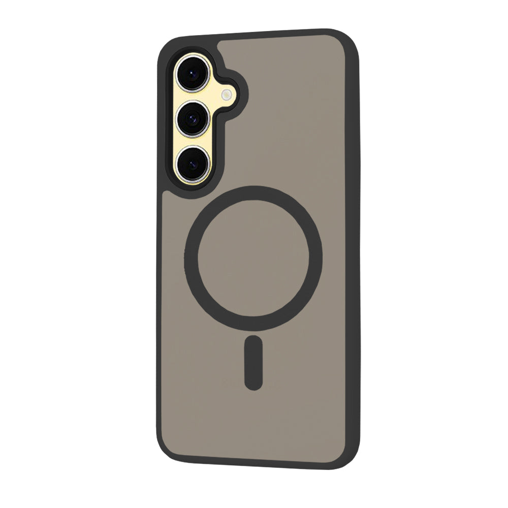 Housse MagSafe pour Samsung Galaxy S24 FE S721, Techsuit, HaloFrost, Noire