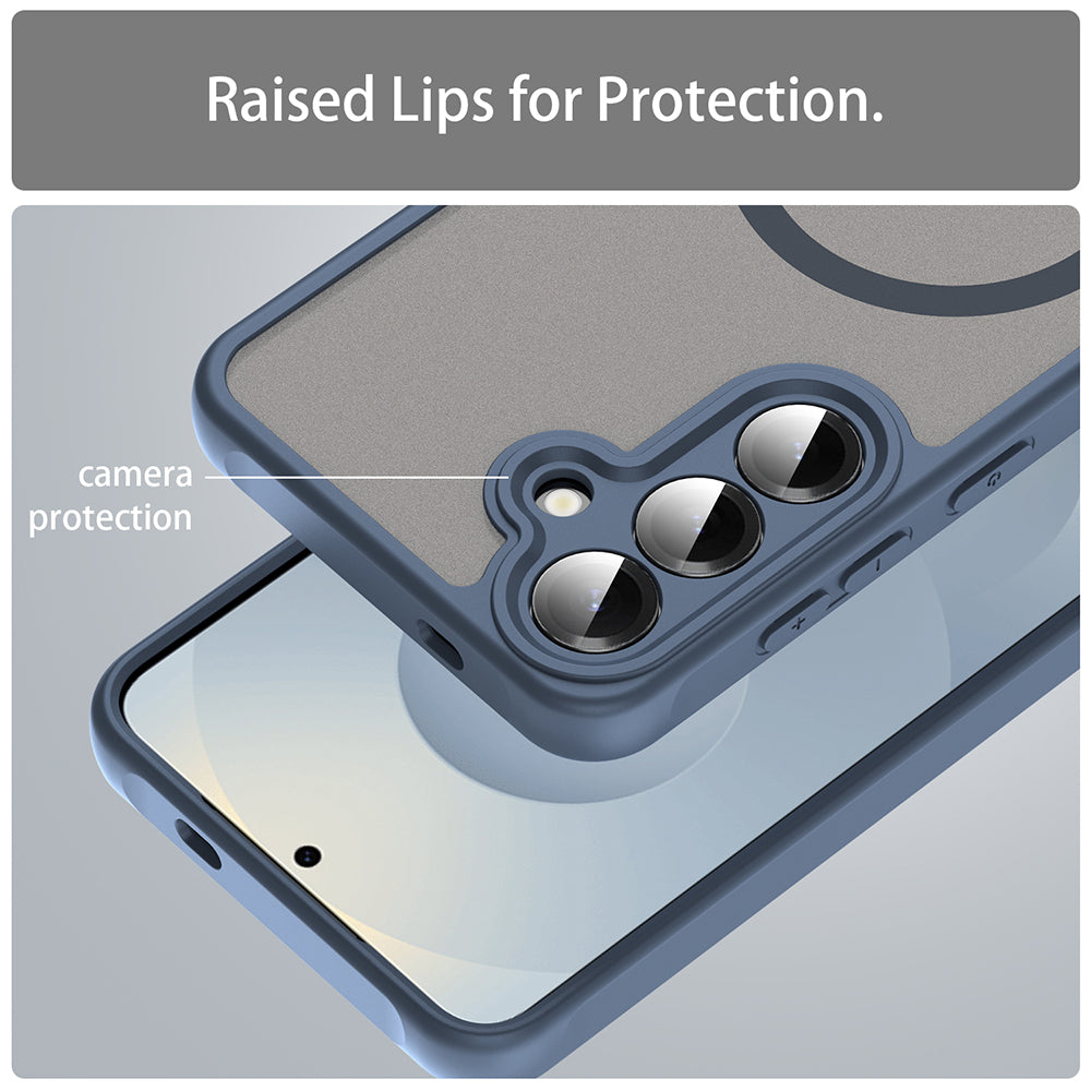 MagSafe Case for Samsung Galaxy S24+ S926, Techsuit, HaloFrost II, Navy Blue