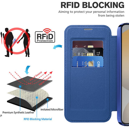 MagSafe Case for Samsung Galaxy S24+ S926, Techsuit, SmartMag Book, Blue
