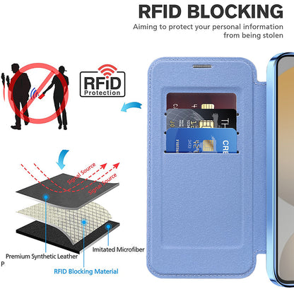 Coque MagSafe pour Samsung Galaxy S24+ S926, Techsuit, SmartMag Book, Bleu