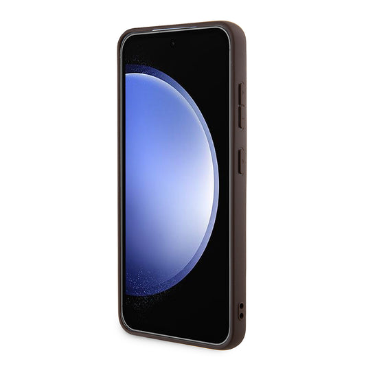 Housse MagSafe pour Samsung Galaxy S24 S921, Guess, Collection 4G, Marron