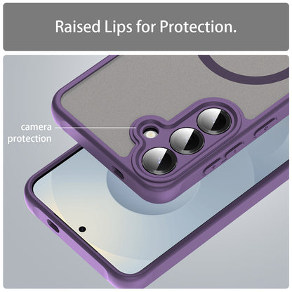 Coque MagSafe pour Samsung Galaxy S24 S921, Techsuit, HaloFrost II, Violet