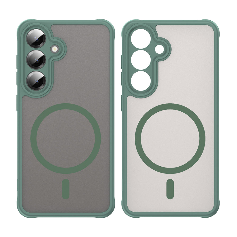 Coque MagSafe pour Samsung Galaxy S24 S921, Techsuit, HaloFrost II, Vert