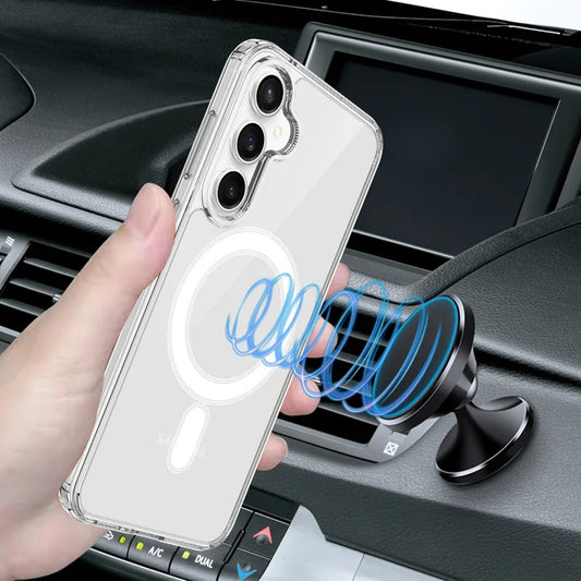 Coque MagSafe pour Samsung Galaxy S24 S921, Techsuit, Pro, Transparente