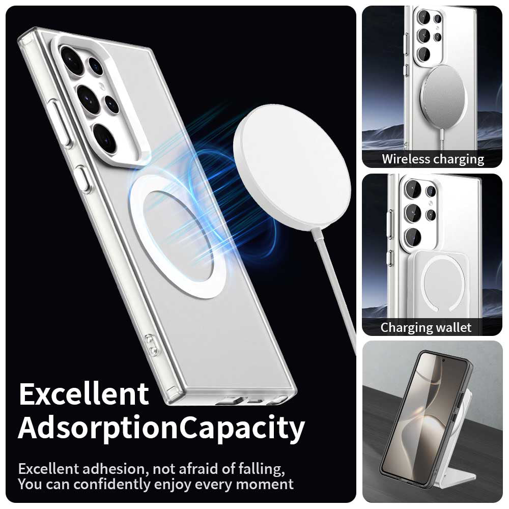 Coque MagSafe pour Samsung Galaxy S24 Ultra S928, Techsuit, CandyCase, Blanche