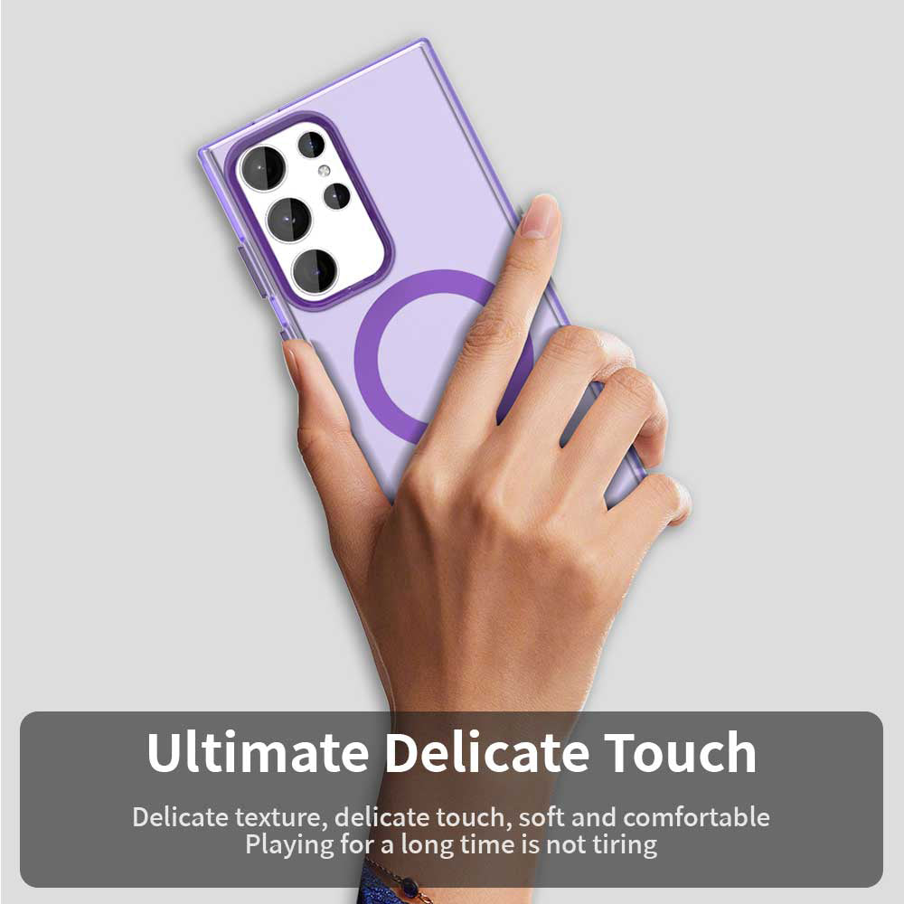 Coque MagSafe pour Samsung Galaxy S24 Ultra S928, Techsuit, CandyCase, Violet