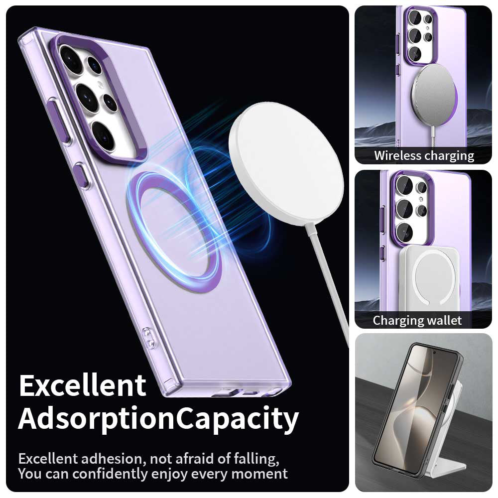 Coque MagSafe pour Samsung Galaxy S24 Ultra S928, Techsuit, CandyCase, Violet