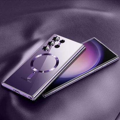 Coque MagSafe pour Samsung Galaxy S24 Ultra S928, Techsuit, Luxury Crystal, Dorée