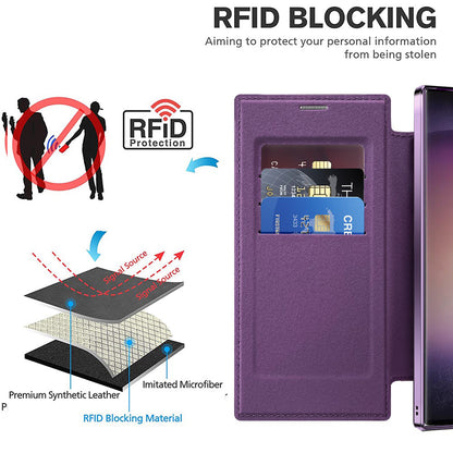 MagSafe Case for Samsung Galaxy S24 Ultra S928, Techsuit, SmartMag Book, Gray