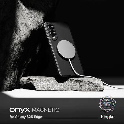 Coque MagSafe pour Samsung Galaxy S25 Edge S937, Ringke, Onyx, Noire