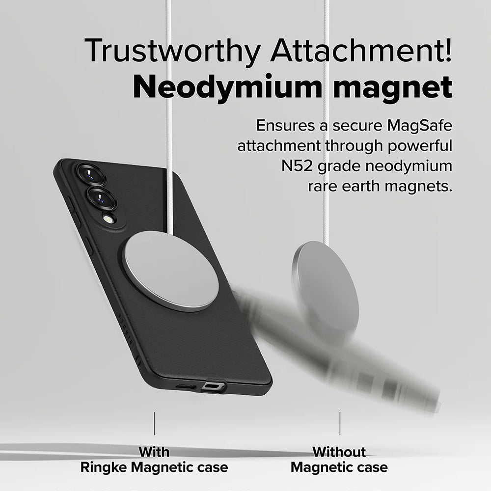 Coque MagSafe pour Samsung Galaxy S25 Edge S937, Ringke, Onyx, Noire