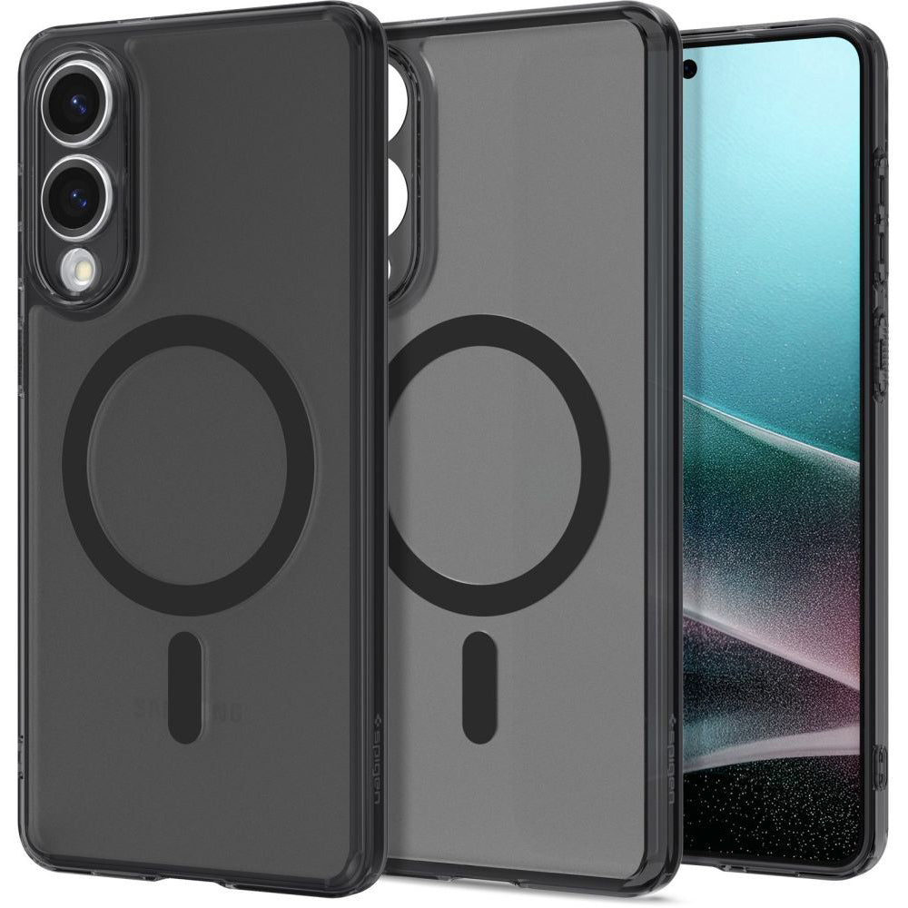 Coque MagSafe pour Samsung Galaxy S25 Edge S937, Spigen, Ultra Hybrid, Noir Satiné ACS09419