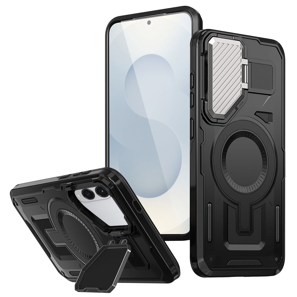 Coque MagSafe pour Samsung Galaxy S25 Edge S937, Techsuit, CamVault, Noire