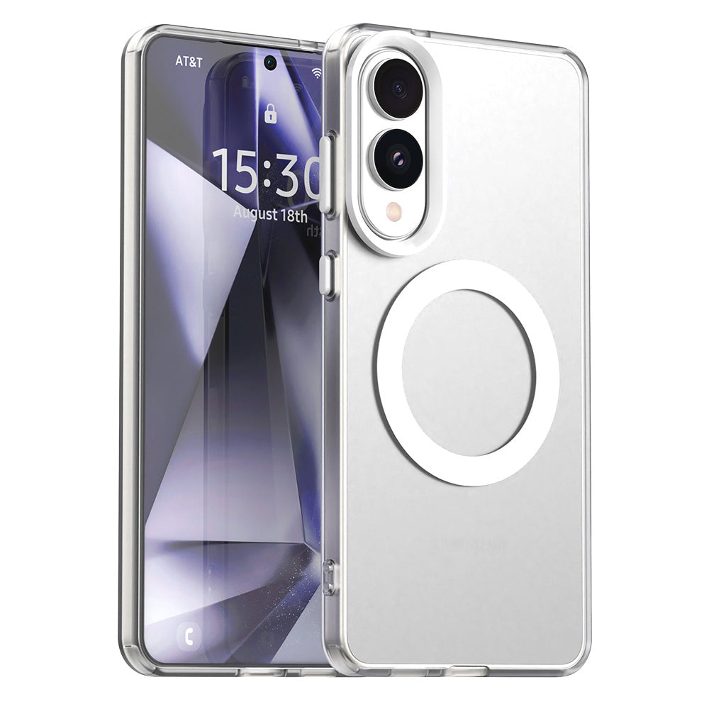 Coque MagSafe pour Samsung Galaxy S25 Edge S937, Techsuit, CandyCase, Blanche