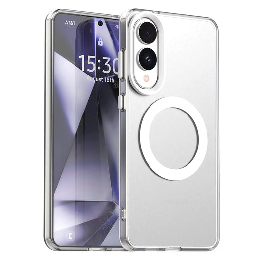 Coque MagSafe pour Samsung Galaxy S25 Edge S937, Techsuit, CandyCase, Blanche