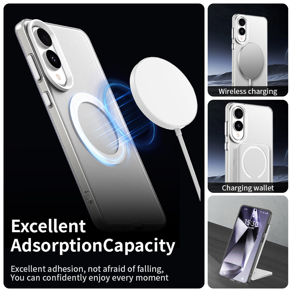 Coque MagSafe pour Samsung Galaxy S25 Edge S937, Techsuit, CandyCase, Blanche