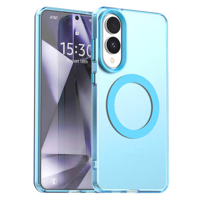 Coque MagSafe pour Samsung Galaxy S25 Edge S937, Techsuit, CandyCase, Bleue