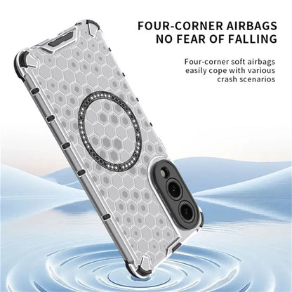 Coque MagSafe pour Samsung Galaxy S25 Edge S937, Techsuit, HoneyComb Shield, Noire