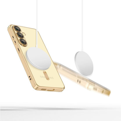 Coque MagSafe pour Samsung Galaxy S25 Edge S937, Techsuit, Luxury Crystal, Vert Clair