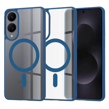 Coque MagSafe pour Samsung Galaxy S25 Edge S937, Techsuit, Pro, Bleue