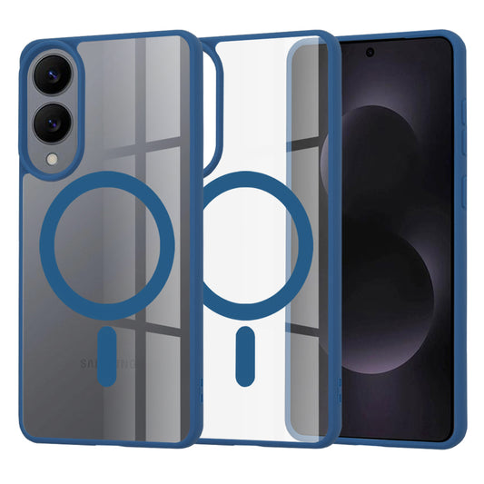 Coque MagSafe pour Samsung Galaxy S25 Edge S937, Techsuit, Pro, Bleue
