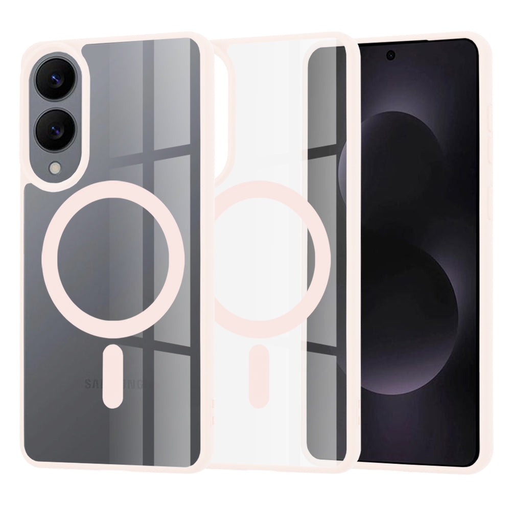Coque MagSafe pour Samsung Galaxy S25 Edge S937, Techsuit, Pro, Rose